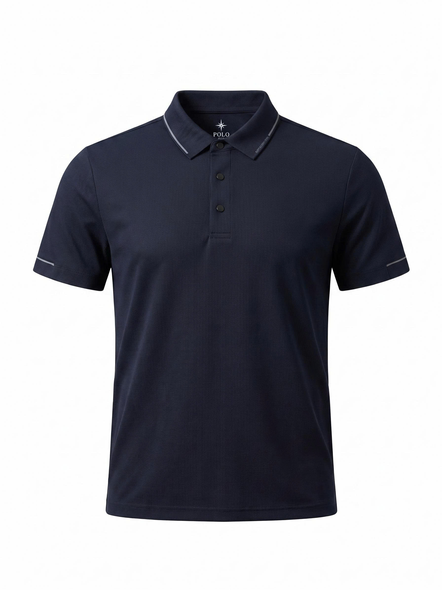 Steel Flag Long Sleeve Polo trên nền trung tính